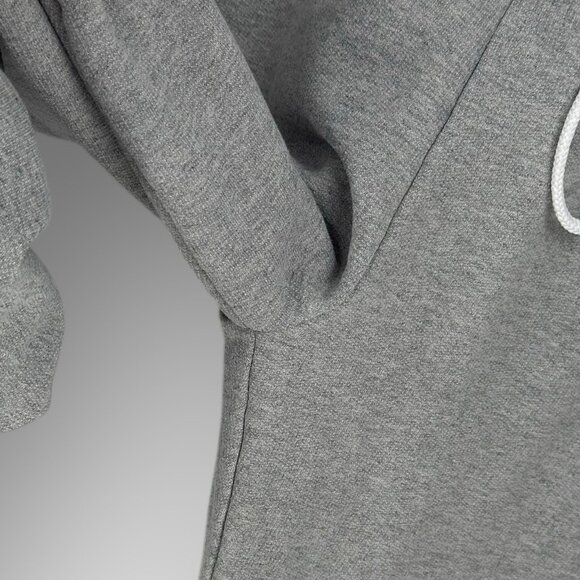 Fruit of the Loom XL Grey Fleece Sweatpants Cord Waist Pocket Open - Picture 3 of 4